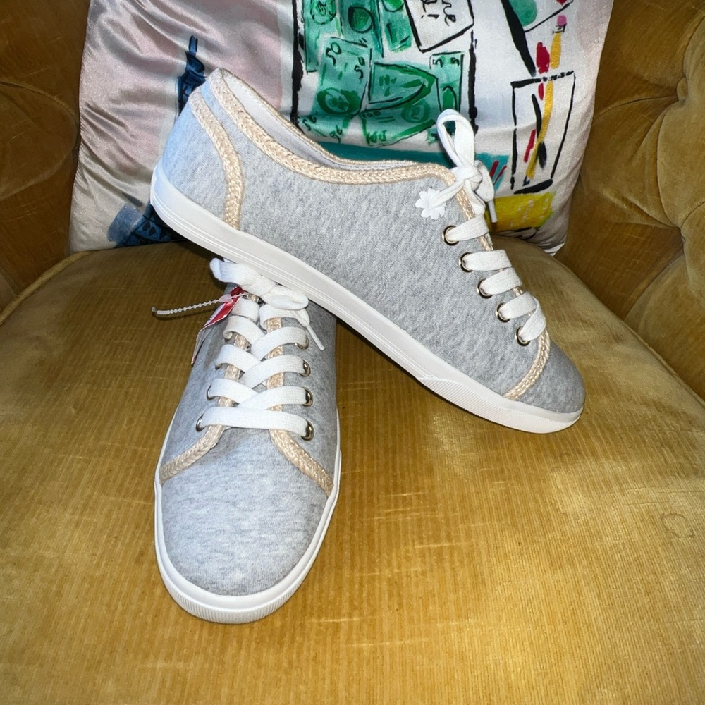 Jack Rogers Women's Lia Rope Sneaker Grey Textile Upper 7.5 NIB
